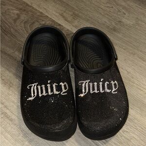 Juicy Couture Cruz Black Sparkle Women's Comfort Clogs Size 8